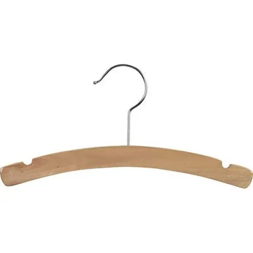 The Great American Hanger Company Rounded Wooden Kids Hanger, Boxes of 50 12 Inch Wood Top Hangers w/Natural Finish & Chrome Swivel Hook for Childrens Clothes The Great American Hanger Company Rounded Wooden Kids Hanger, Boxes of 50 12 Inch Wood Top Hangers w/Natural Finish & Chrome Swivel Hook for Childrens Clothes