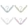 Unilive oldable Clothes Hangers Rack with 4 Hanger Clips - Portable Anti-Slip Travel Plastic Hangers for Scarves Suits Trousers Pants Shirts Socks Underwear for Travel Home (4pack)
