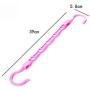 5-Hole Space Saving Plastic Clothes Hanger 10pcs Hanging Organizer Windproof Multi-Port Hook Random Color