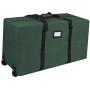 ProPik Holiday Rolling Tree Storage Bag, Large Heavy Duty Storage Container, 22" H X 16" W X 50" L with 2 Wheels & Handles Fits Up to 6 Foot Tall Disassembled Trees 600D Oxford (Green)