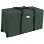 ProPik Holiday Rolling Tree Storage Bag, Large Heavy Duty Storage Container, 22&quot H X 16&quot W X 50&quot L with 2 Wheels & Handles Fits Up to 6 Foot Tall Disassembled Trees 600D Oxford (Green)