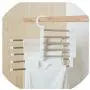 Rose-House clothes hangers ABS Stainless Steel Cloth Storage Rack Multifunction Dual Hooks 5 Ways Pants Trousers Hanger Rack Black Save Space,White