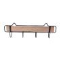 MEIYIN Wooden 4 Hooks Wall Mounted Clothes Hanger Hat Key Holder Rack Hanging Storage Shelf for Home