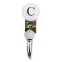 Indianshelf Handmade 1 Artistic Vintage White Ceramic Flat Key Hooks Holders/Heavy Duty Hooks for Garage