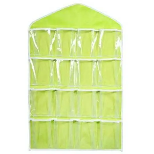 Yiwanjia??? ???? Closet Hanging Organizer with Pockets 16-Pocket Wall Organizers Storage Bags Polyester Cloth with Hanger for Bra Underwear Briefs Socks (Green ?????????) Yiwanjia??? ???? Closet Hanging Organizer with Pockets 16-Pocket Wall Organizers Storage Bags Polyester Cloth with Hanger for Bra Underwear Briefs Socks (Green ?????????)