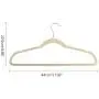 GEMITTO Velvet Suit Hangers, 30Pcs Nonslip Clothes Hanger with Extra 10 Clips, Ultra Thin Heavy Duty & Durable Hangers, 360° Swivel Hook, Closet Space-Saving for Coats Pants Dress Jackets (Beige)