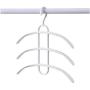 Three-Layer Non-Slip Clothes Hanger Fish Bone Shape Multi-Functional Clothes Drying Racks Plastic Scarf Storage Rack 5pcs Random Color
