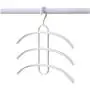 Three-Layer Non-Slip Clothes Hanger Fish Bone Shape Multi-Functional Clothes Drying Racks Plastic Scarf Storage Rack 5pcs Random Color