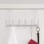 Home Basics 12-Hook Over the Door Hanger For Hanging Clothes, Coats, Towels, Bags, Organize your Bedroom, Bathroom or Closet, Sturdy heavy Duty, Chrome