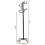 Cypressshop Coat Rack Black Metal Hat Hanging Rack Jacket Clothes Holder Steel Hanger Hall Stand Tree-Shaped Entryway Hallway Home Storage Organizer Cypressshop Coat Rack Black Metal Hat Hanging Rack Jacket Clothes Holder Steel Hanger Hall Stand Tree-Shaped Entryway Hallway Home Storage Organizer
