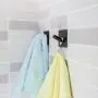 Adhesive Hooks Heavy Duty Wall Hooks for Hanging Towel Hooks for Bathroom, 4 Hooks, Matte Black Adhesive Hooks Heavy Duty Wall Hooks for Hanging Towel Hooks for Bathroom, 4 Hooks, Matte Black