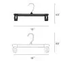 HOUSE DAY Skirt Hangers 25 Pcs 10inch Black Plastic Pants Hangers with Non-Slip Big Clips and 360 Swivel Hook, Durable Sturdy Plastic, Space-Saving Shape, Elegant for Closet Organizing HOUSE DAY Skirt Hangers 25 Pcs 10inch Black Plastic Pants Hangers with Non-Slip Big Clips and 360 Swivel Hook, Durable Sturdy Plastic, Space-Saving Shape, Elegant for Closet Organizing