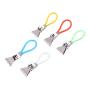Flosky 5pcs Tea Towel Clips Pegs Hanger Clothes Hanging on Hook Loops Organizer Kitchen