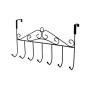 CapsA Hooks Over The Door Hook Organizer Rack Hanging Towel Rack Over Door, 7 Hooks Bathroom Hanger Coat Clothes Hat Bag Towel Hanging Rack Holder
