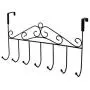 Yliquor 7 Hooks Nordic Over Door Bathroom Hanger Coat Clothes Hat Bag Towel Hanging Rack Holder for Closet Cabinet Wardrobe Entryway