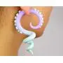 Yami Kawaii Plug Gauge Tentacle Earrings Pastel Goth Anime Girl Accessories Menhera Fairy Kei Ear Tunnels Cute Harajuku Ear Tapers Octopy Hangers Decoden Tokyo Japan Street Fashion Ear Stretchers