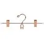 Amber Home Add-On Shiny Rose Gold Copper Metal Clothes Pants Skirt Slack Hangers Clothing Hangers with 2-Adjustable Clips (5 Pack) Amber Home Add-On Shiny Rose Gold Copper Metal Clothes Pants Skirt Slack Hangers Clothing Hangers with 2-Adjustable Clips (5 Pack)