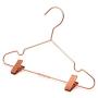 Koobay 12.5" Rose Copper Gold Shiny Steel Wire Coat Clothes Garment Hangers with Pants Bar Fit Closet Hangers (25)