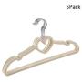 5 Pcs Clothes Hangers Drying Rack Flocking Scarf Coat Hanger Wardrobe Storage Space Saving Holder (Color : A-5)