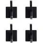 YISMAN Towel Hook/Adhesive Hooks - SUS 304 Stainless Steel 3M Self Adhesive Wall Mount Coat Robe Hooks Towel/Clothes Hanger for Bathroom Kitchen Black 4-Pack YISMAN Towel Hook/Adhesive Hooks - SUS 304 Stainless Steel 3M Self Adhesive Wall Mount Coat Robe Hooks Towel/Clothes Hanger for Bathroom Kitchen Black 4-Pack