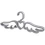 10pcs Random Color Fly Angel Plastic Clothes Shirts Hanger, Cute Pretty White Grey Loving Heart Scarf Underwear Dress Hanger Rack