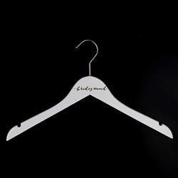 LOVIVER Six Names White Wood Dress Hanger Wedding Party Gift Wedding Dress Hanger