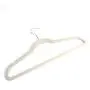 uhfjghyiyi 10pcs 45 0.5 24.5 Plastic Flocking Clothes Hangers Ivory White Clothing Hangers Ideal for Everyday Standard Use-a