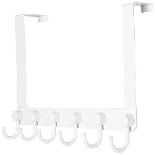 Dseap Over The Door Hook Hanger, Heavy Duty Over The Door Towel Rack Coat Rack for Clothes Hat Towel, White