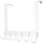 Dseap Over The Door Hook Hanger, Heavy Duty Over The Door Towel Rack Coat Rack for Clothes Hat Towel, White