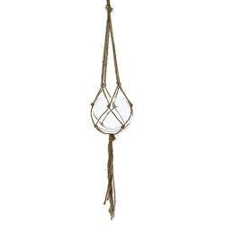 DEI 5" Glass Plant/Candle Holder with 20" Rope Hanger