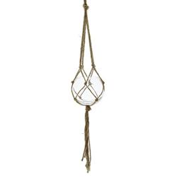 DEI 5" Glass Plant/Candle Holder with 20" Rope Hanger