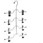 5 Quality 4-Tier Pant Skirt Trouser Hangers Heavy Duty Metal and Clips (5)