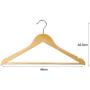 5pcs Random Color 44cm Wooden Clothes Hangers with Non-Slip Trouser Bar Suit Jeans Pants Coat Shirts Hangers Clothes Storage