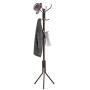 SONGMICS Metal Coat Rack 12 Hooks Display Hall Tree for Clothes Hats and Bags Espresso