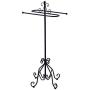 Free-Standing Metal Coat Rack, Towel Rack Holder, Hand Bath Towel Stand, Bathroom Bedroom Clothes Hanger, Heavy Duty Base, 33×33×98cm (Color : Black)