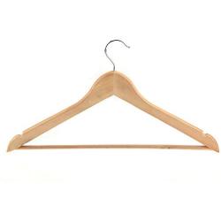 SE7VEN Padded suit hanger Solid wood coat hanger Clothesline prop Clothing store wooden hanger 6 branches-A