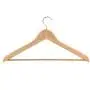 SE7VEN Padded suit hanger Solid wood coat hanger Clothesline prop Clothing store wooden hanger 6 branches-A