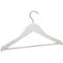 Harbour Housewares Childrens Kids Wooden Clothes Coat Hanger Hangers - White - Set of 10