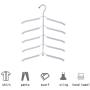 5pcs Random Color Multilayer Fish Bone Shape Stainless Steel Clothing Storage Racks Clothes Hanger Storage Holder Wardrobe Laundry Drying Rack