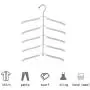 5pcs Random Color Multilayer Fish Bone Shape Stainless Steel Clothing Storage Racks Clothes Hanger Storage Holder Wardrobe Laundry Drying Rack