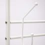 SINGAYE Coat Rack Hall Hree Entryway Bench Storage Shelves with 3-Tier Shoes Clothes Rack Carbon Steel White