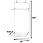 mDesign Long Metal Lightweight Over Door Laundry Drying Rack Organizer, 2 Tiers - for Indoor Air Drying and Hanging Clothing, Towels, Lingerie, Hosiery, Delicates - Folds Compact