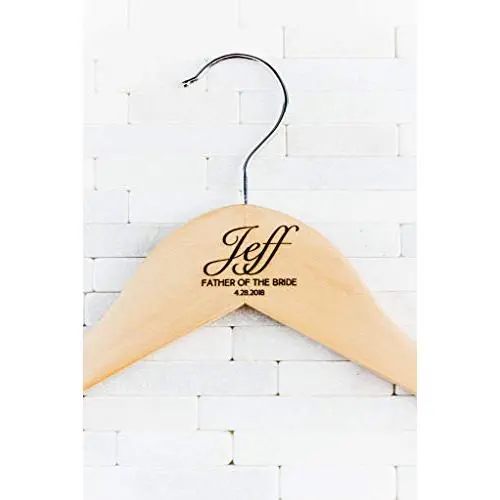 Personalized, Engraved Wedding Dress Hanger by Left Coast Original Personalized, Engraved Wedding Dress Hanger by Left Coast Original