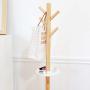 Free Standing Coat Hat Rack, Shoe Bench, Storage Stand, Wooden Modern Multi-Function Adult Kidss Hanger, for Entryway Bedroom Jacket Clothes