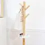 Free Standing Coat Hat Rack, Shoe Bench, Storage Stand, Wooden Modern Multi-Function Adult Kidss Hanger, for Entryway Bedroom Jacket Clothes
