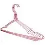10Pcs Fancy Pink Blue Aluminum Metal Hanger for Clothes, Light Space Saving Dress Twisted Hanger with Notches Random Color 10Pcs Fancy Pink Blue Aluminum Metal Hanger for Clothes, Light Space Saving Dress Twisted Hanger with Notches Random Color