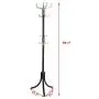 Coat Hanger Tree Hat Holder, Three-Legged Metal Standing Entryway Hanging Clothes Bag Hat Jacket Umbrella Tree Stand Base for Bedroom Living Room (Black) Coat Hanger Tree Hat Holder, Three-Legged Metal Standing Entryway Hanging Clothes Bag Hat Jacket Umbrella Tree Stand Base for Bedroom Living Room (Black)
