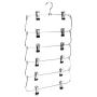 Quality Foldable 6 Tier Skirt Pants Cloth Hanger Heavy Duty Metal (1)