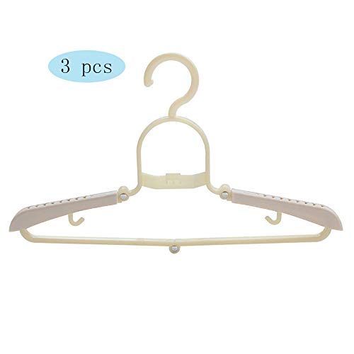 HJYPYJ Magic Hanger,Portable Multifunction Folding Hangers,Adjustable Non-Slip Pp Hanger,Space-Saving Organizer Hanger,3 Pcs Thicken/Gray / 50cm