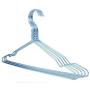 10pcs Random Color Aluminum Metal Hanger, for Clothes, Light Space Saving Dress Twisted Hanger with Notches